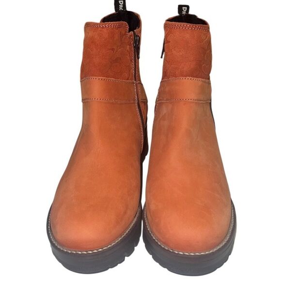 Dromedaris Katniss Orange Leather Chunky Sole Chelsea Boot Size 42 - Picture 4 of 12